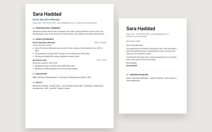Modern Minimal CV look